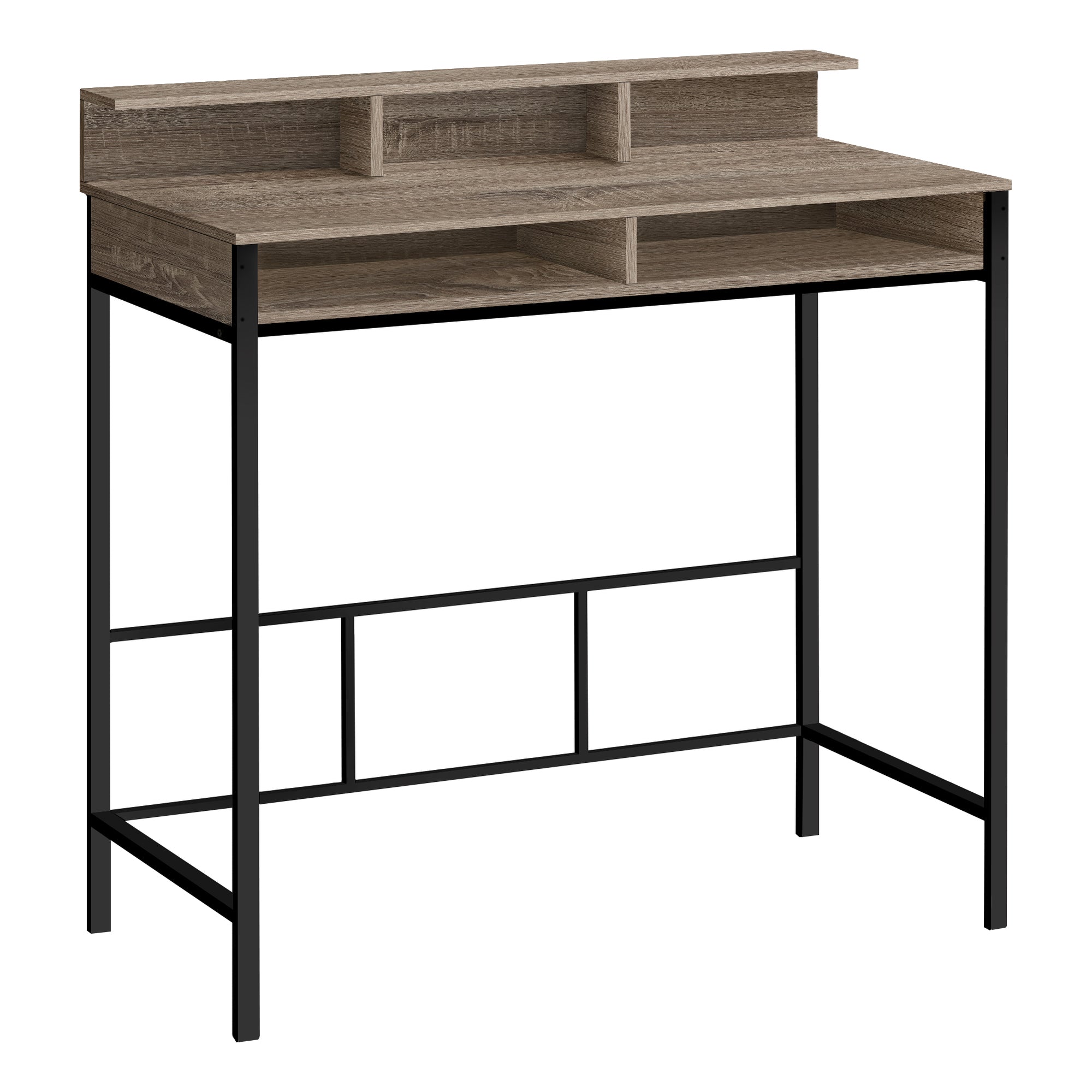 BUREAU D'ORDINATEUR - 48"L / TAUPE FONCÉ / NOIR HAUTEUR DEBOUT